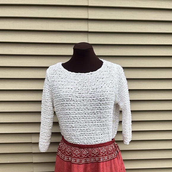 J Jill 100% cotton white sweater size small - Picture 9 of 9